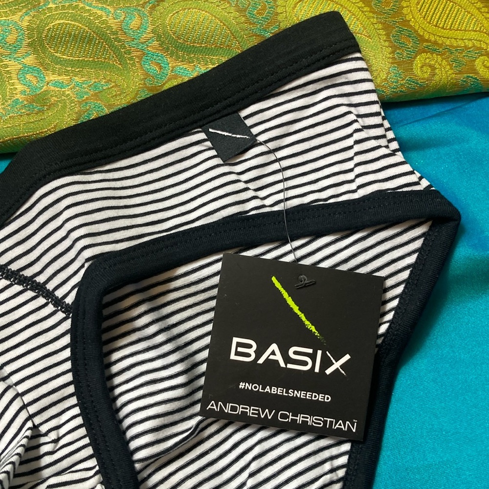 🐬 Andrew Christian Basix Striped Brief - Picture 4 of 6